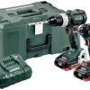 Metabo Visseuse à Choc Sans Fil 685124000 Ensemble Combiné 2.1.12 18V 4.0Ah LiHD - Marteau Perforateur Sans Fil SB18LT BL + Tournevis à Chocs SSD18 LTX 200 BL -Outils sans fil Sales 685124000 ensemble combine 2 1 12 18v 4 0ah lihd marteau perforateur sans fil sb18lt bl tournevis a chocs ssd18 ltx 200 bl