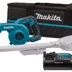 Makita Set CLX245SAX1 Ensemble Combiné - Aspirateur Sans Fil CL108FDZW + Souffleur Sans Fil UB100D 12V 2.0Ah Li-Ion