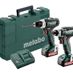 Metabo COMBO SET 2.7.1 Perceuse Sans Fil BS12 + Tournevis à Chocs SSD12 12V 2.0Ah Li-Ion 685166000
