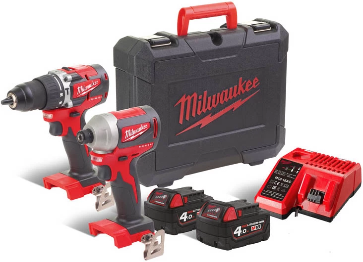 Milwaukee Visseuse à Choc Sans Fil Combo-set M18 CBLPP2A-402C - Perceuse + Visseuse 3 Milwaukee Visseuse à Choc Sans Fil Combo-set M18 CBLPP2A-402C - Perceuse + Visseuse
