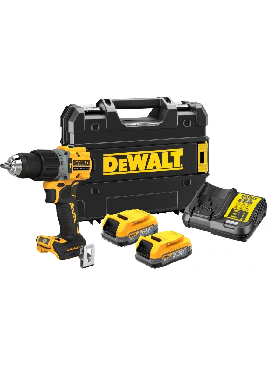 DeWalt Perceuse Visseuse Sans Fil DCD805E2T-QW Perceuse à Percussion Sans Fil XR 18 Volts PowerStack Li-Ion Dans Une Mallette TSTAK 3 DeWalt Perceuse Visseuse Sans Fil DCD805E2T-QW Perceuse à Percussion Sans Fil XR 18 Volts PowerStack Li-Ion Dans Une Mallette TSTAK