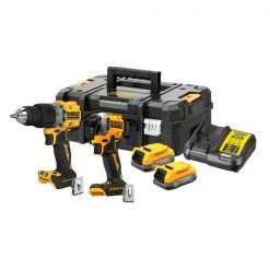 DeWalt DCK2050E2T-QW Combo Set 18V PowerStack Perceuse Sans Fil DCD805 + Clé à Chocs DCF850