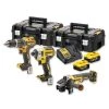 DeWalt Visseuse à Choc Sans Fil DCK384P2T-QW Kit 3 Outils XR 18V 5Ah Li-Ion Brushless DCD796 + DCF887 + DCG405 -Outils sans fil Sales dck384p2t qw kit 3 outils xr 18v 5ah li ion brushless dcd796 dcf887 dcg405