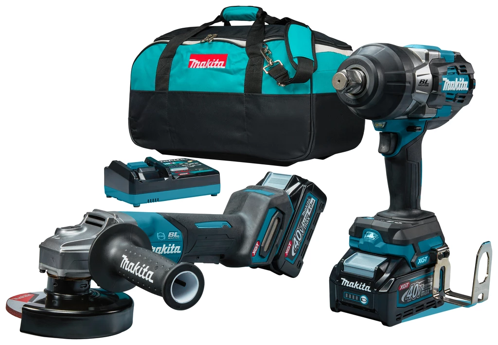 Makita Set DK0139G202 Ensemble Combiné - TW001G Clé à Chocs GA013G Meuleuse 40V Max 4.0Ah Li-Ion Dans Un Sac 3 Makita Set DK0139G202 Ensemble Combiné - TW001G Clé à Chocs GA013G Meuleuse 40V Max 4.0Ah Li-Ion Dans Un Sac