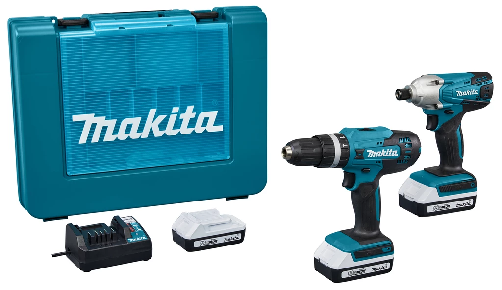 Makita Set DK18922A01 - Perceuse Sans Fil HP488D + Clé à Chocs TD127D 18V 2.0 AH Li-ion 3 Makita Set DK18922A01 - Perceuse Sans Fil HP488D + Clé à Chocs TD127D 18V 2.0 AH Li-ion