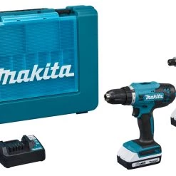 Makita Visseuse à Choc Sans Fil DK18A35X2 - Perceuse Sans Fil DF488D + Clé à Chocs TD127D 18V 2.0 AH Li-ion