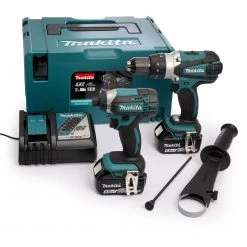 Makita DLX2145TJ Set Perceuse à Percussion DHP458 + Visseuse à Chocs DTD152