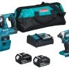 Makita DLX3154TX1 Combo Set 18V 5.0Ah Li-ion 2 Batteries -Outils sans fil Sales dlx3154tx1 combo set 18v 5 0ah li ion 2 batteries