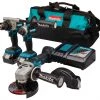 Makita DLX3156TX1 Combo Set 18V 5.0Ah Li-Ion - DDF486 Perceuse Sans Fil + DGA508 Meuleuse Sans Fil + DTD153 Clé à Chocs Dans Un Sac -Outils sans fil Sales dlx3156tx1 combo set 18v 5 0ah li ion ddf486 perceuse sans fil dga508 meuleuse sans fil dtd153 cle a chocs dans un sac