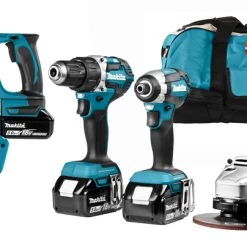 Makita DLX4103W Comboset 18V 5.0Ah Li-ion 3x Batteries