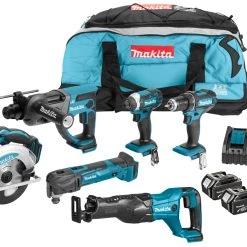 Makita Set DLX6038T Ensemble De Machines 18V 3 X 5,0 Ah - Combo Des Nouveaux 5,0 AH Machines