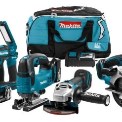 Makita DLX6082T Combo Set 18V 3 X 5,0Ah - Lampe 5 Machines Dans Un Sac De Sport