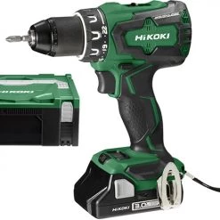 HIKOKI Perceuse Visseuse Sans Fil DV18DBSLWQZ Perceuse à Percussion Sans Fil 18 Volts 3.0Ah Li-Ion En HSC II + 5 Ans De Garantie Du Revendeur !