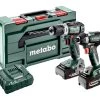 Metabo Visseuse à Choc Sans Fil Ensemble Combiné 2.8.3 18V 5.2Ah/2.0Ah Li-Ion - BS18 L BL Perceuse Sans Fil + SSD18 LT 200 BL Clé à Chocs 685195000 -Outils sans fil Sales ensemble combine 2 8 3 18v 5 2ah 2 0ah li ion bs18 l bl perceuse sans fil ssd18 lt 200 bl cle a chocs 685195000