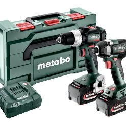 Metabo Visseuse à Choc Sans Fil Ensemble Combiné 2.8.4 18V 5.2Ah Li-Ion - BS18 LT BL Perceuse Sans Fil + SSD18 LT 200 BL Clé à Chocs 685196000