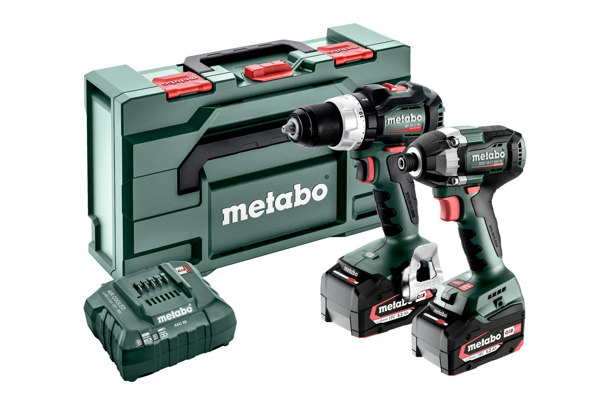 Metabo Visseuse à Choc Sans Fil Ensemble Combiné 2.8.4 18V 5.2Ah Li-Ion - BS18 LT BL Perceuse Sans Fil + SSD18 LT 200 BL Clé à Chocs 685196000 3 Metabo Visseuse à Choc Sans Fil Ensemble Combiné 2.8.4 18V 5.2Ah Li-Ion - BS18 LT BL Perceuse Sans Fil + SSD18 LT 200 BL Clé à Chocs 685196000