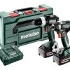 Metabo Set Ensemble Combiné 2.9.3 18V 5.2Ah Li-Ion - Perceuse Sans Fil BS18 LT BL + Clé à Chocs SSW18 LT 300 BL 685203000 -Outils sans fil Sales ensemble combine 2 9 3 18v 5 2ah li ion perceuse sans fil bs18 lt bl cle a chocs ssw18 lt 300 bl 685203000