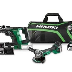 HIKOKI Set KC18DG4LWDZ Pack Combiné Avec 4 Machines 18 Volts 3 X 5.0 Ah Batteries Et Chargeur Dans Le Sac