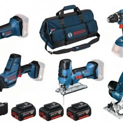 Bosch Bleu Set Kit De 5 Outils 18V 4,0Ah Li-Ion 0615990L59