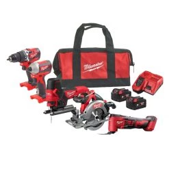 Milwaukee Set M18 FPP5FK-502B M18 FUEL™ Powerpack - 5 Machines 18V 5.0Ah Li-Ion Dans Un Sac 4933471209