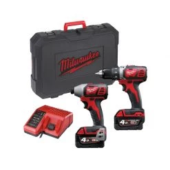 Milwaukee Visseuse à Choc Sans Fil M18 Powerpack Perceuse Et Visseuse BPP2D-402C -Outils sans fil Sales m18 powerpack perceuse et visseuse bpp2d 402c 3
