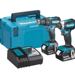 Makita Visseuse à Choc Sans Fil Set DLX2283TJ - Perceuse à Percussion DHP485 + Visseuse à Chocs DTD153